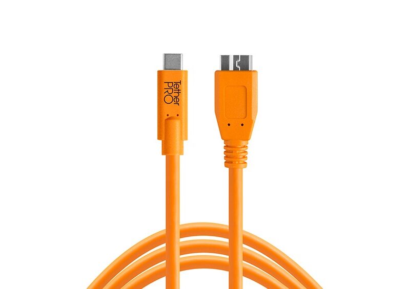 Tether Tools TetherPro USB-C to 3.0 Micro-B, 15' (4.6m) ORG