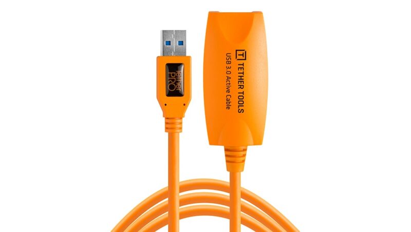 Tether Tools TetherPro USB 3.0 to USB Female Active Extension, 16' (5m), ORG