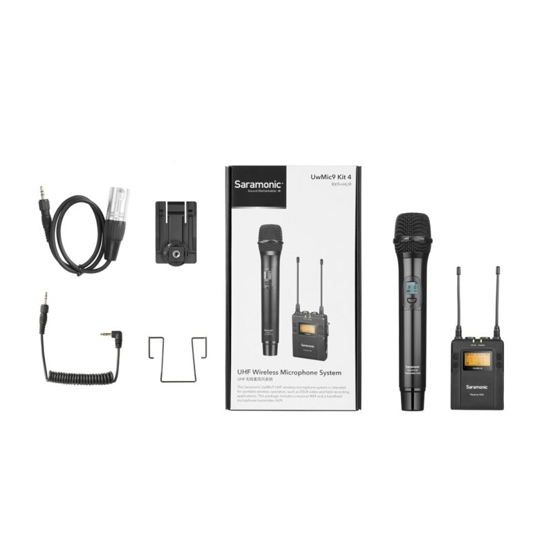 SARAMONIC UwMic9 Kit4 3.5mm UHF Wireless ručni mikrofon (1xRX9, 1xTXHU9) - Slika 5