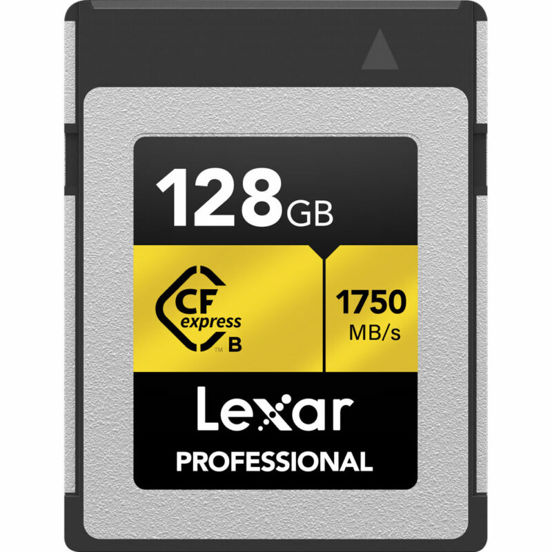Lexar CFexpress 128GB Type B card, 1750MB/s read 1000MB/s write