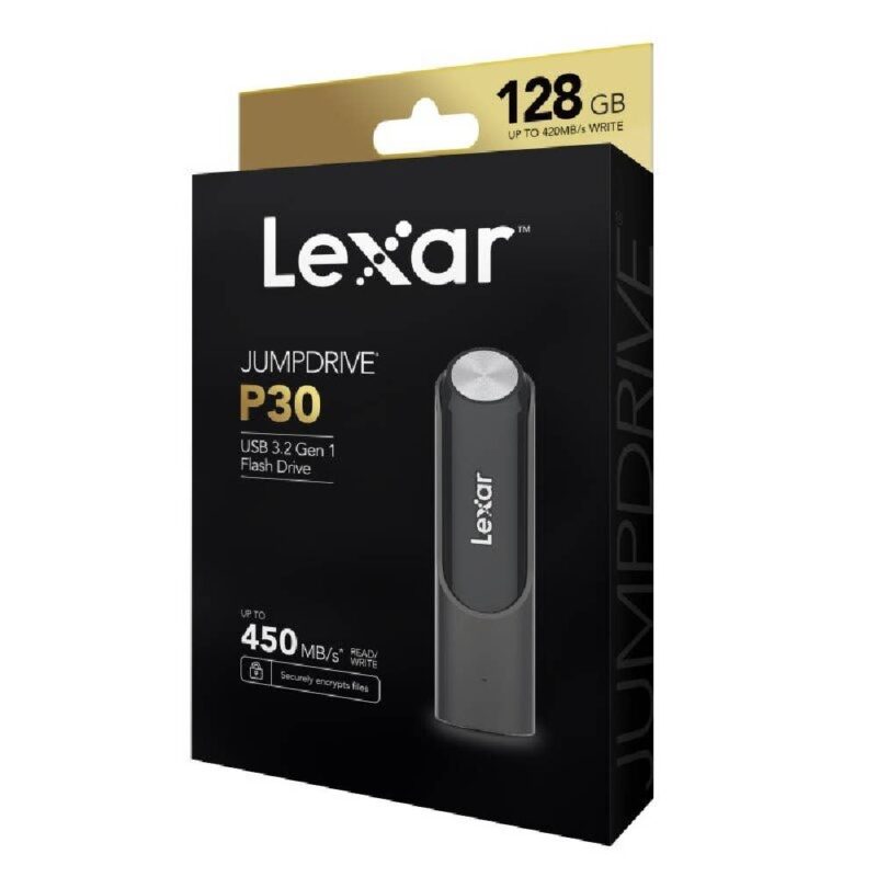 Lexar JumpDrive P30 USB3.2 128GB Gen 1 Flash Drive, up to 450MB/s re and 420MB/s