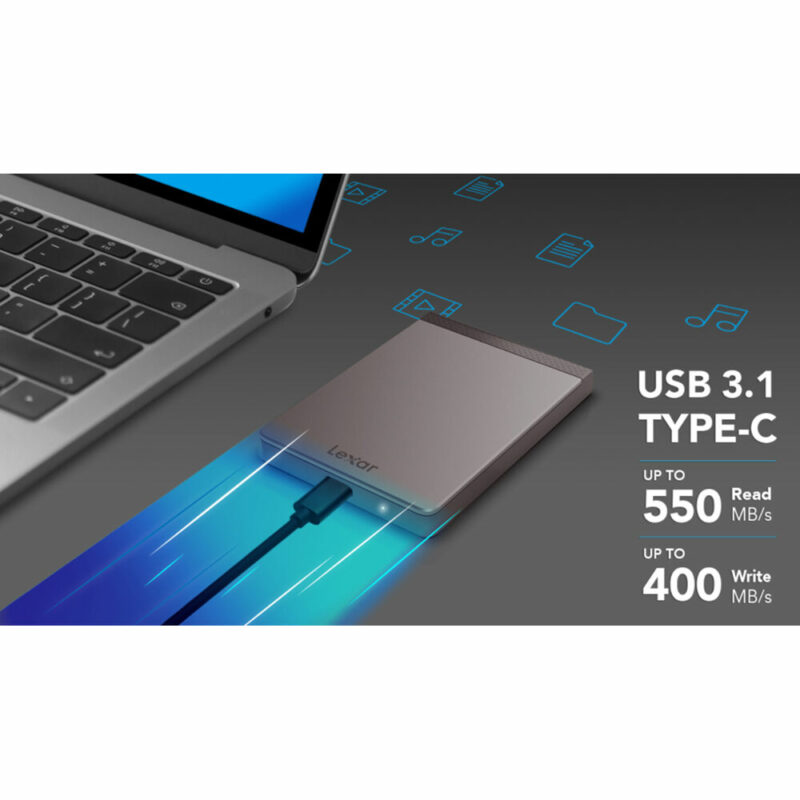 LEXAR memorija SSD LSL200 1TB External Portable (R550MB/s, W400MB/s) - Slika 5
