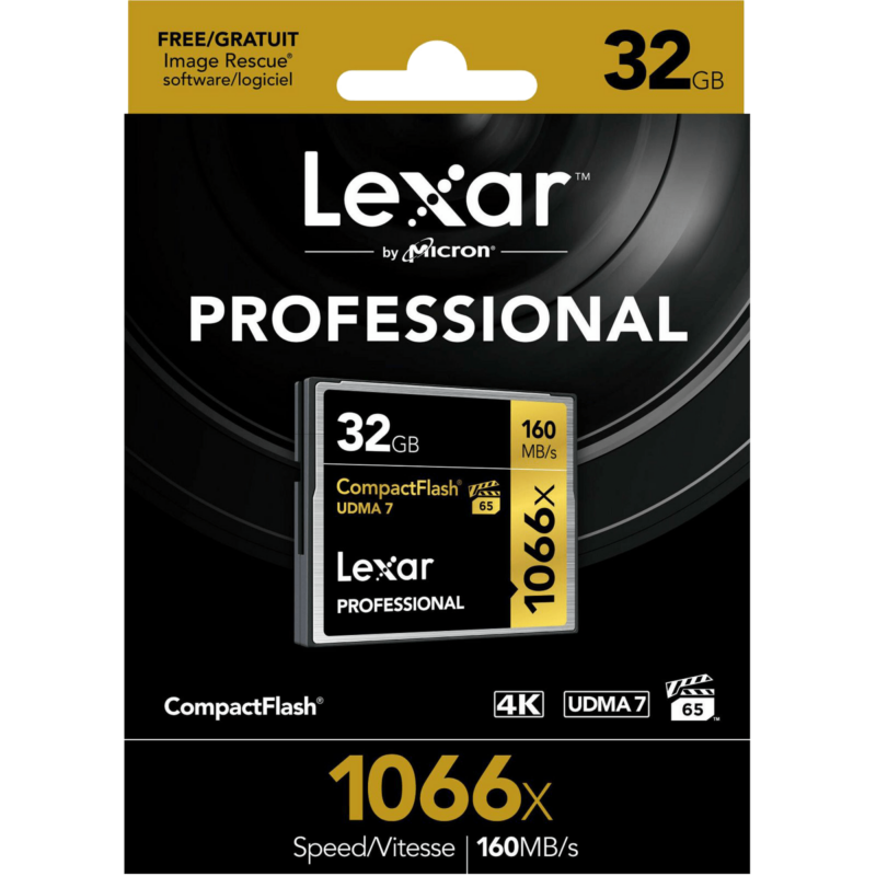 Lexar CF Card 32GB 1066x, up to 160MB/s read 155MB/s write  Professional