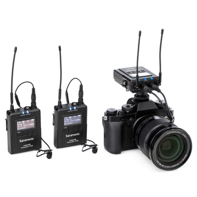 SARAMONIC UwMic9S Kit2 3.5mm/XLR UHF Wireless Lav. bubica mikrofon (1xRX9S, 2xTX - Slika 3