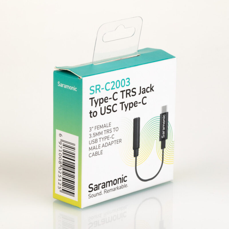 SARAMONIC SR-C2003 Ž 3.5mm TRS na USB-C Stereo/Mono Mic i Audio Adapter