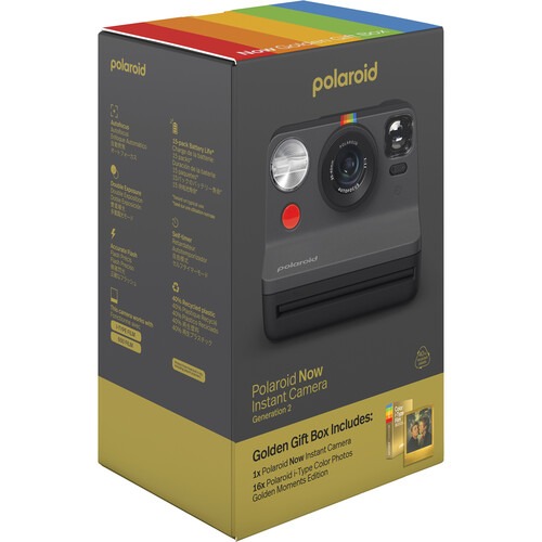 POLAROID Originals Now2 Black Everything Box (Golden Moments)