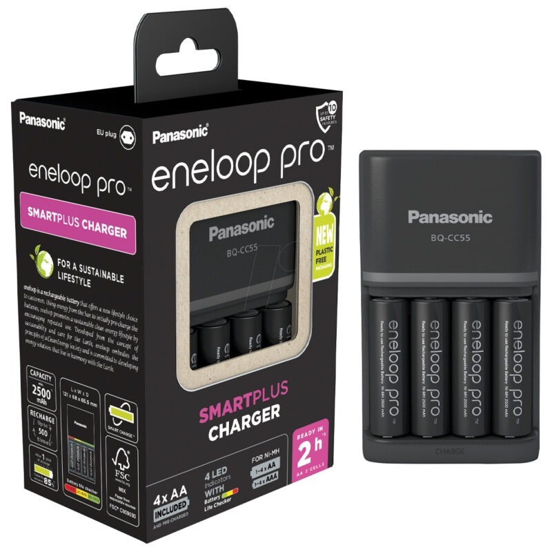 Panasonic punj. (2h) sa 4 bat. eneloop pro AA 2500mAh (K-KJ55HCD40E)