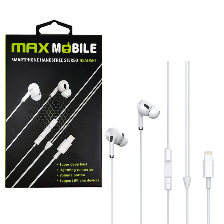 MAXMOBILE slušalice handsfree WE08 Lightning, za iPhone